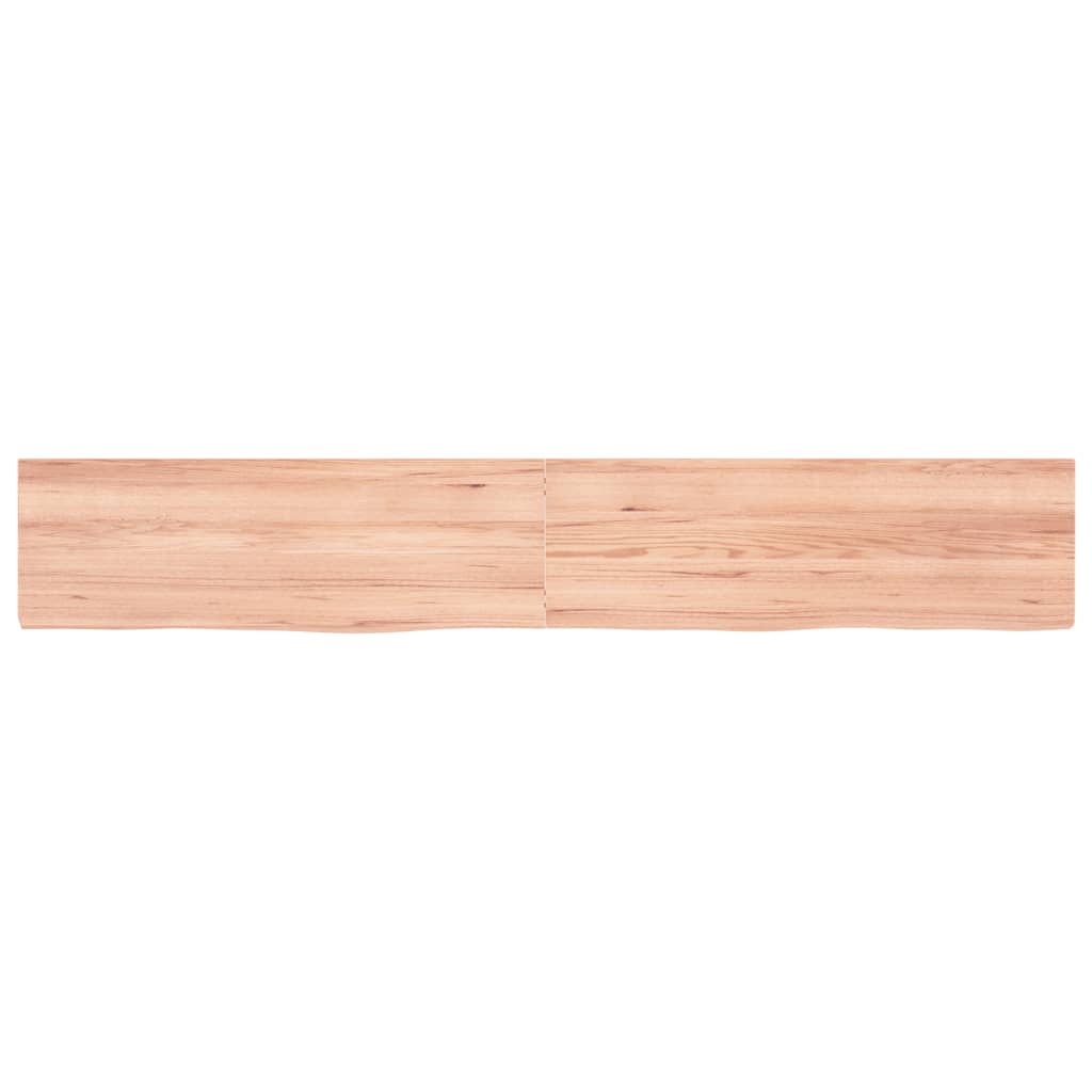 vidaXL Estante pared madera roble tratada marrón claro 180x30x(2-4) cm