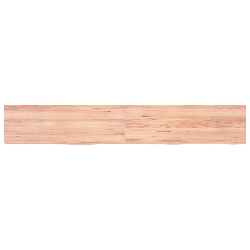 vidaXL Estante pared madera roble tratada marrón claro 180x30x(2-6) cm