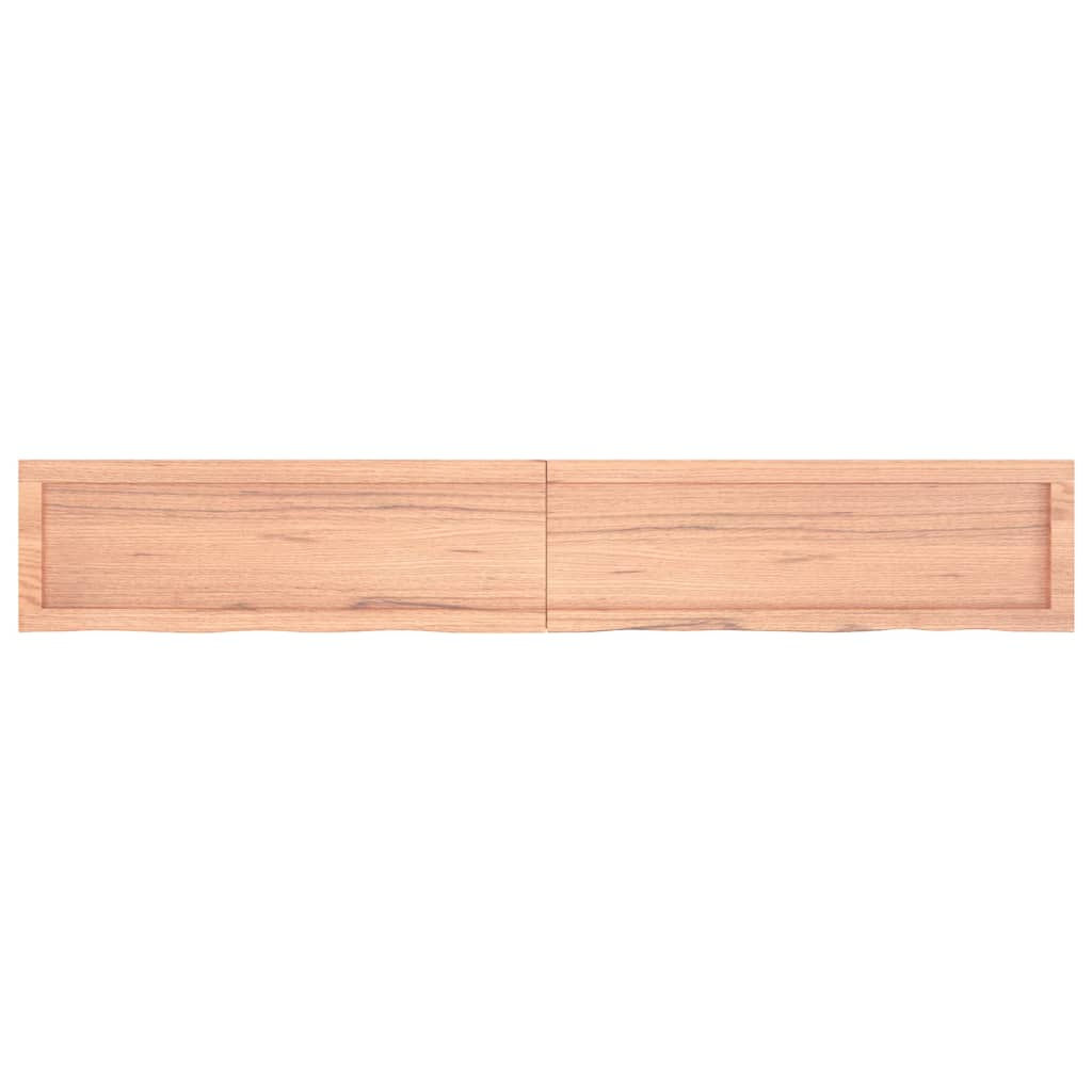 vidaXL Estante pared madera roble tratada marrón claro 180x30x(2-6) cm