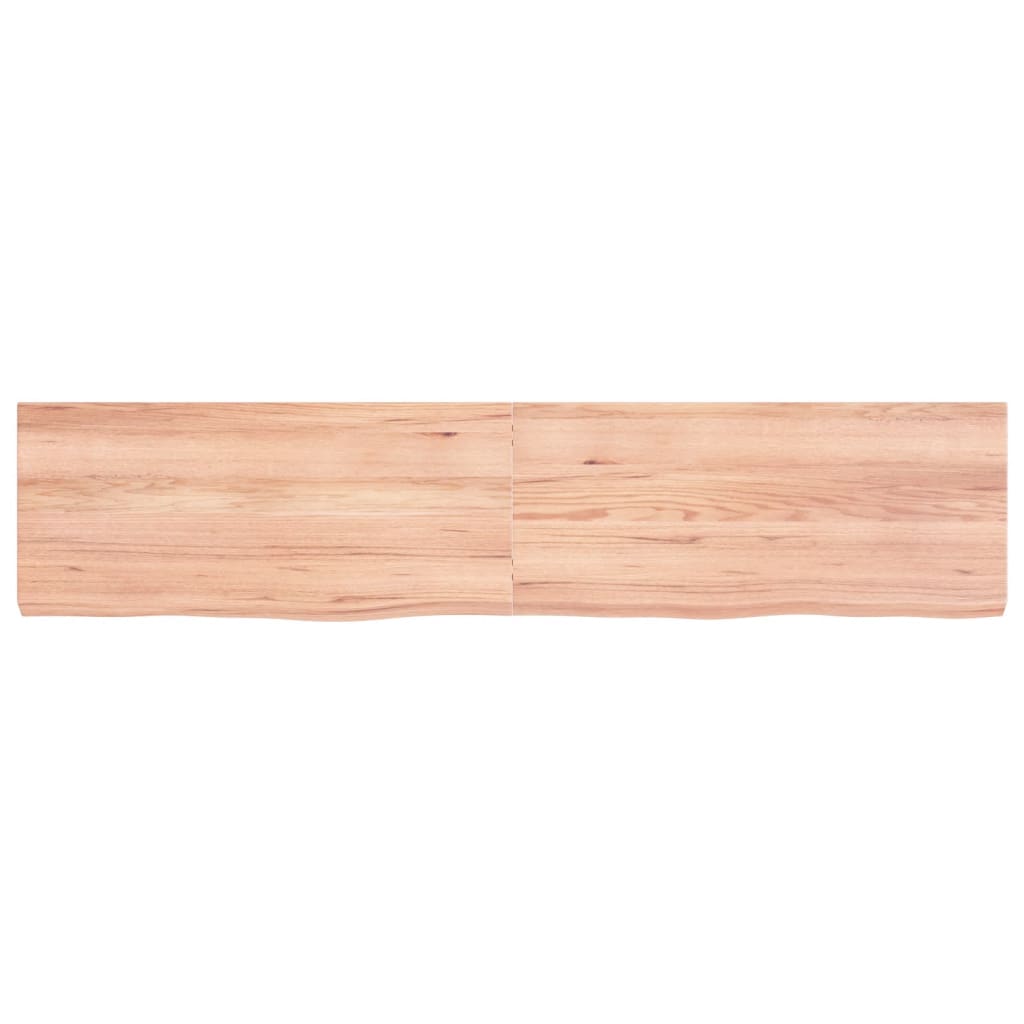 vidaXL Estante pared madera roble tratada marrón claro 180x40x(2-6) cm