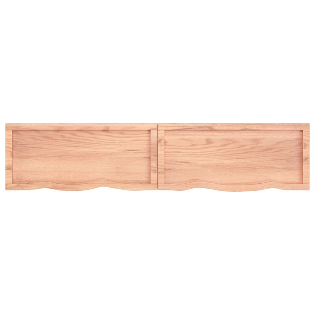 vidaXL Estante pared madera roble tratada marrón claro 180x40x(2-6) cm