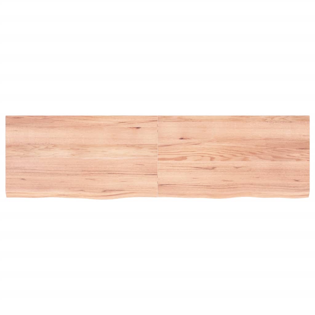 vidaXL Estante pared madera roble tratada marrón claro 180x50x(2-4) cm