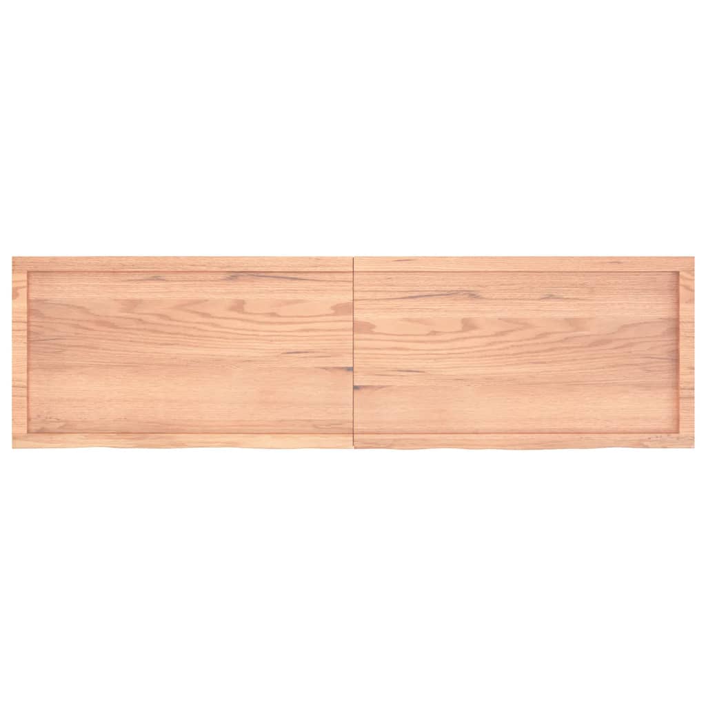 vidaXL Estante pared madera roble tratada marrón claro 180x50x(2-4) cm