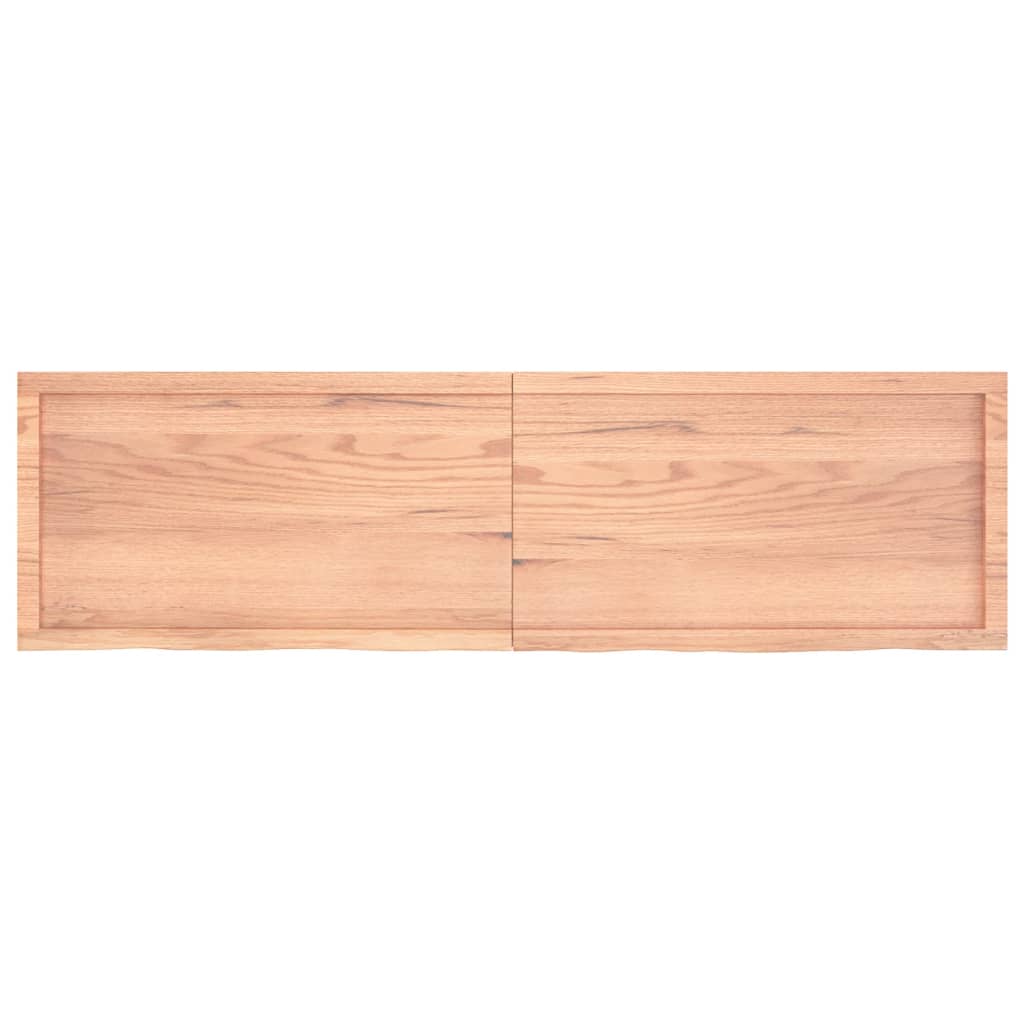 vidaXL Estante pared madera roble tratada marrón claro 180x50x(2-6) cm