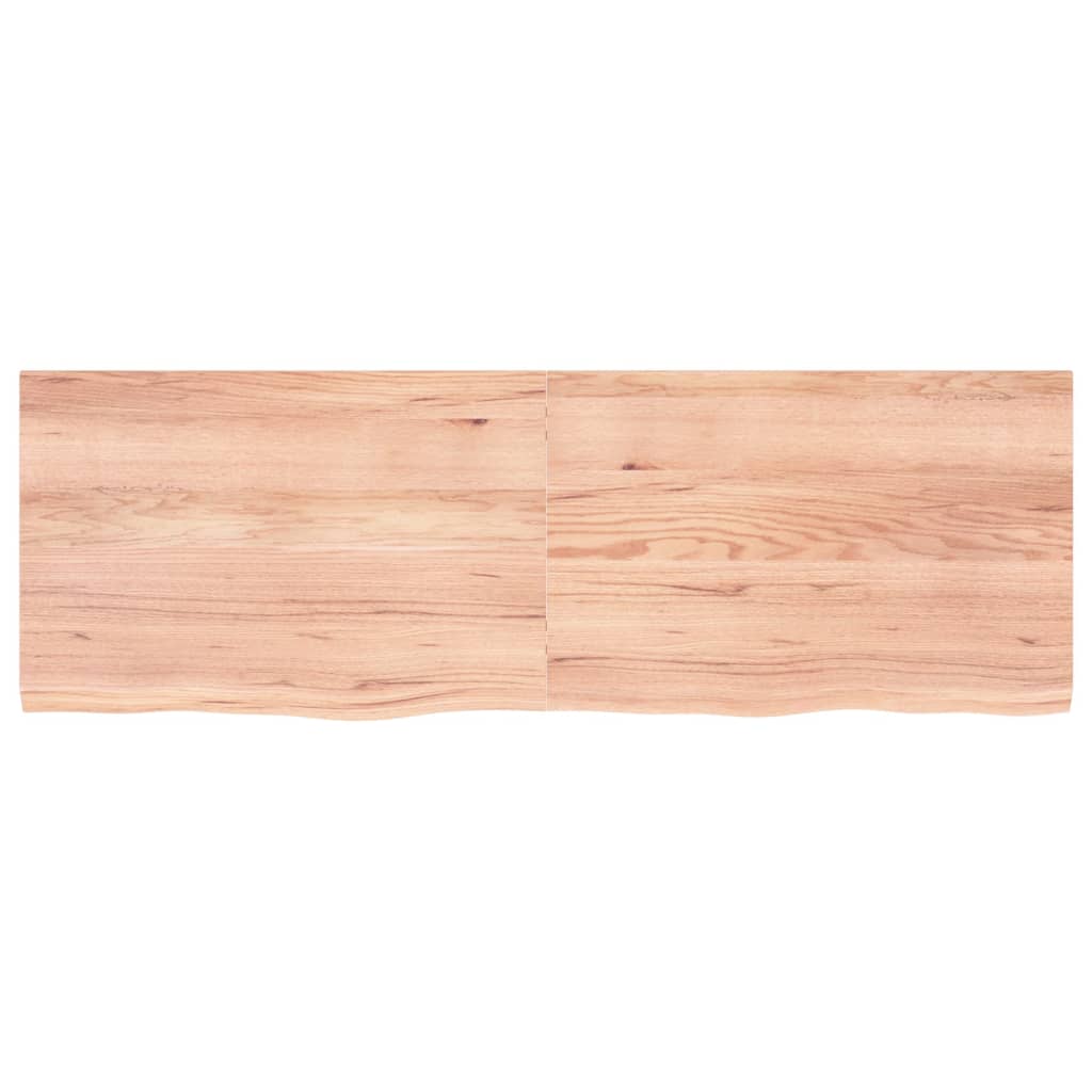 vidaXL Estante pared madera roble tratada marrón claro 180x60x(2-4) cm