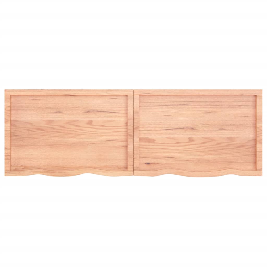 vidaXL Estante pared madera roble tratada marrón claro 180x60x(2-4) cm