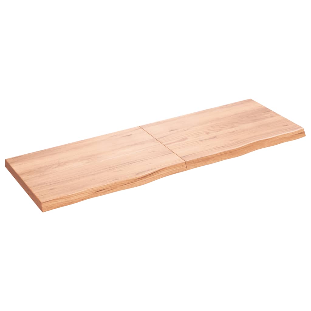 vidaXL Estante pared madera roble tratada marrón claro 180x60x(2-6) cm