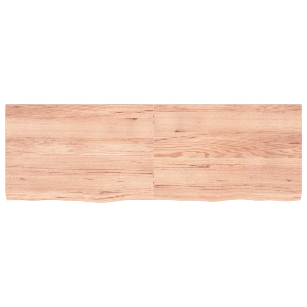 vidaXL Estante pared madera roble tratada marrón claro 180x60x(2-6) cm