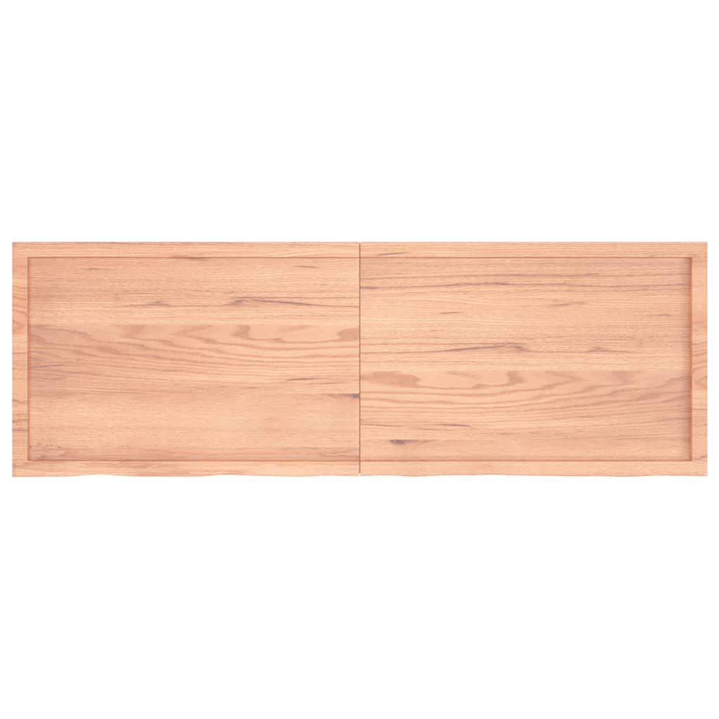 vidaXL Estante pared madera roble tratada marrón claro 180x60x(2-6) cm