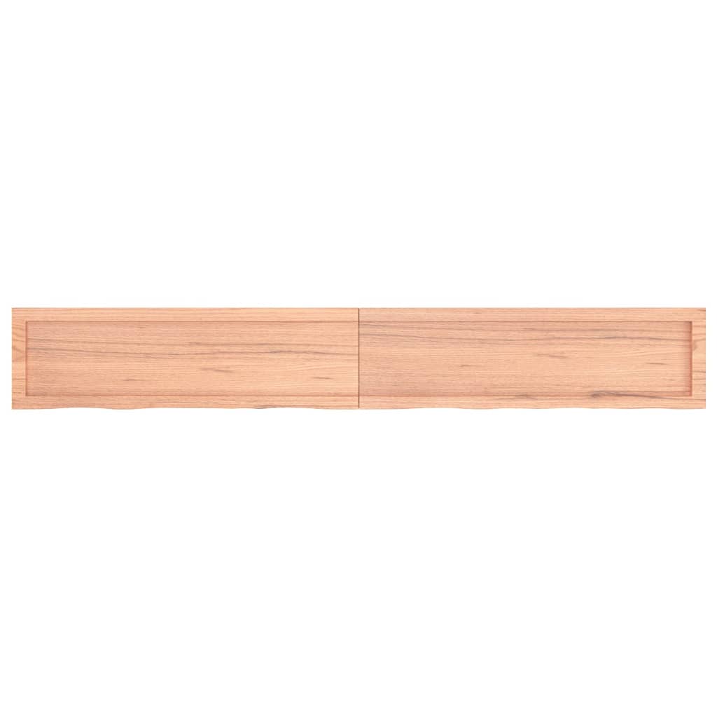 vidaXL Estante pared madera roble tratada marrón claro 200x30x(2-6) cm