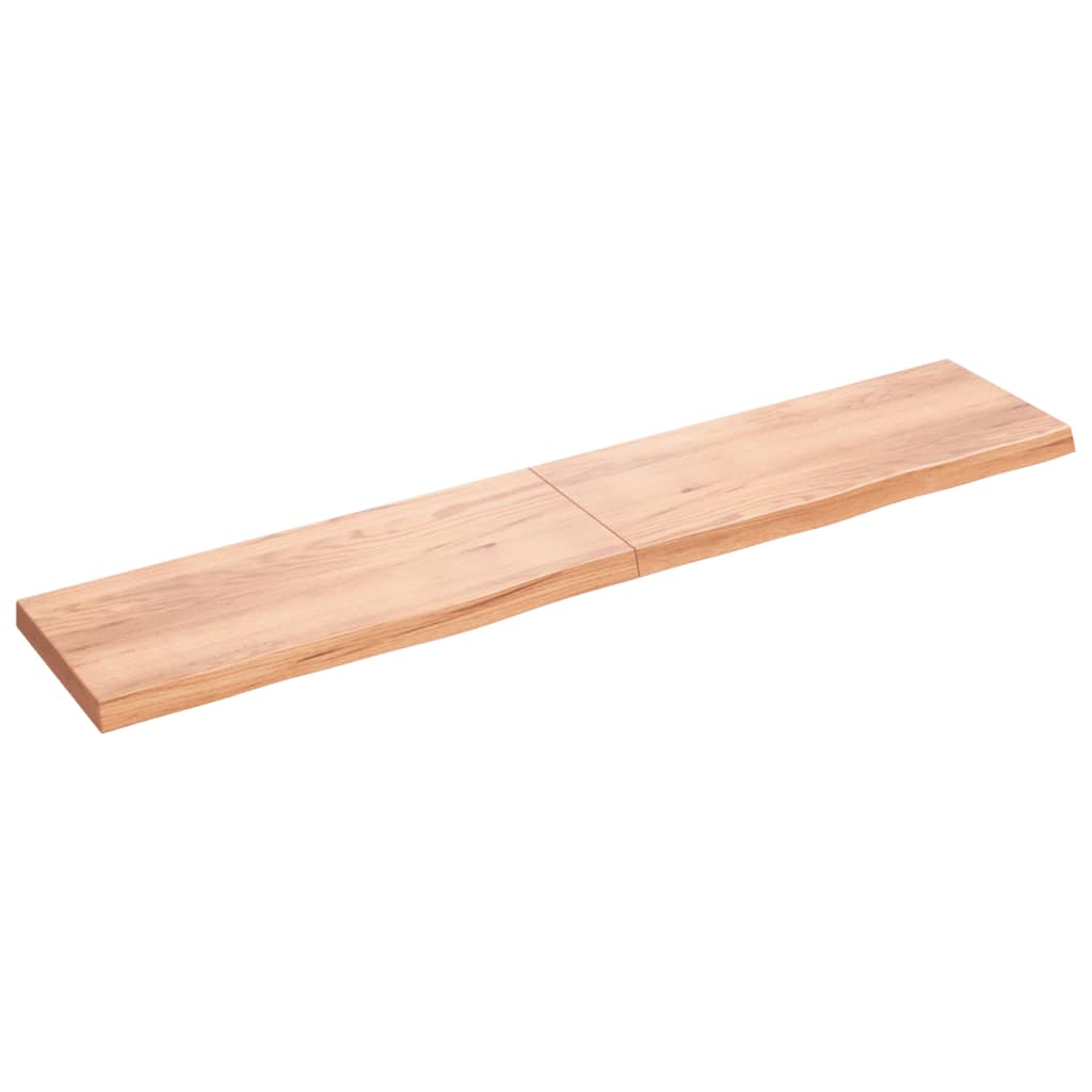 vidaXL Estante pared madera roble tratada marrón claro 200x40x(2-6) cm