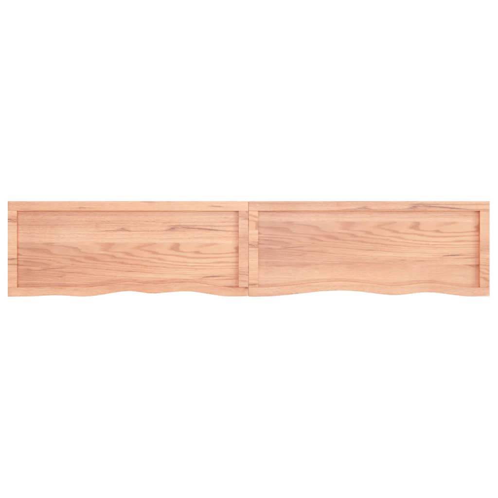 vidaXL Estante pared madera roble tratada marrón claro 200x40x(2-6) cm