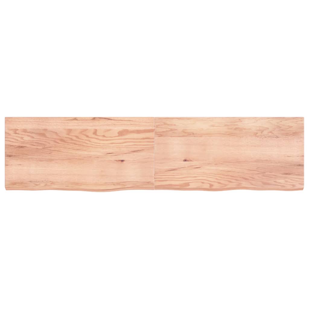 vidaXL Estante pared madera roble tratada marrón claro 200x50x(2-6) cm