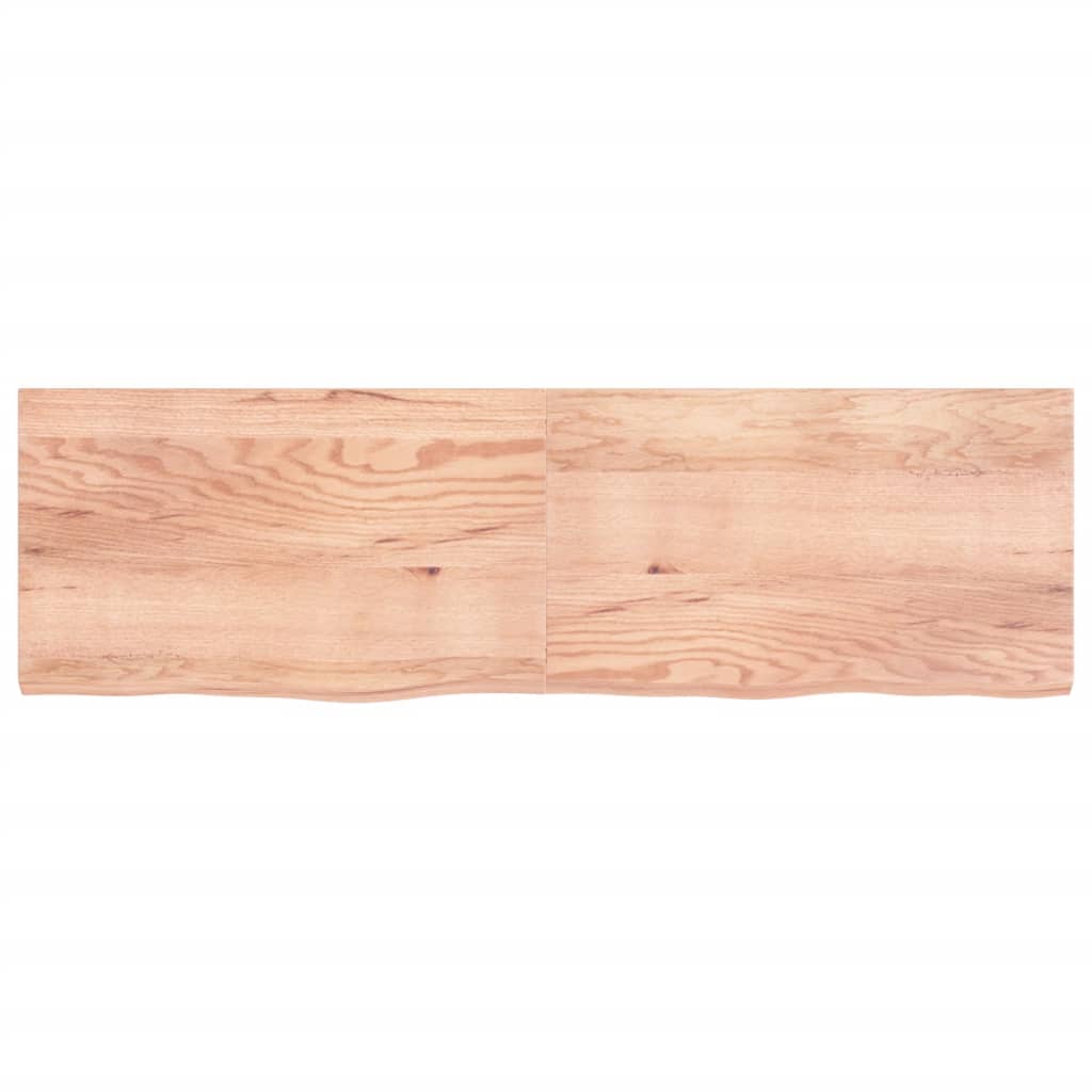 vidaXL Estante pared madera roble tratada marrón claro 200x60x(2-6) cm