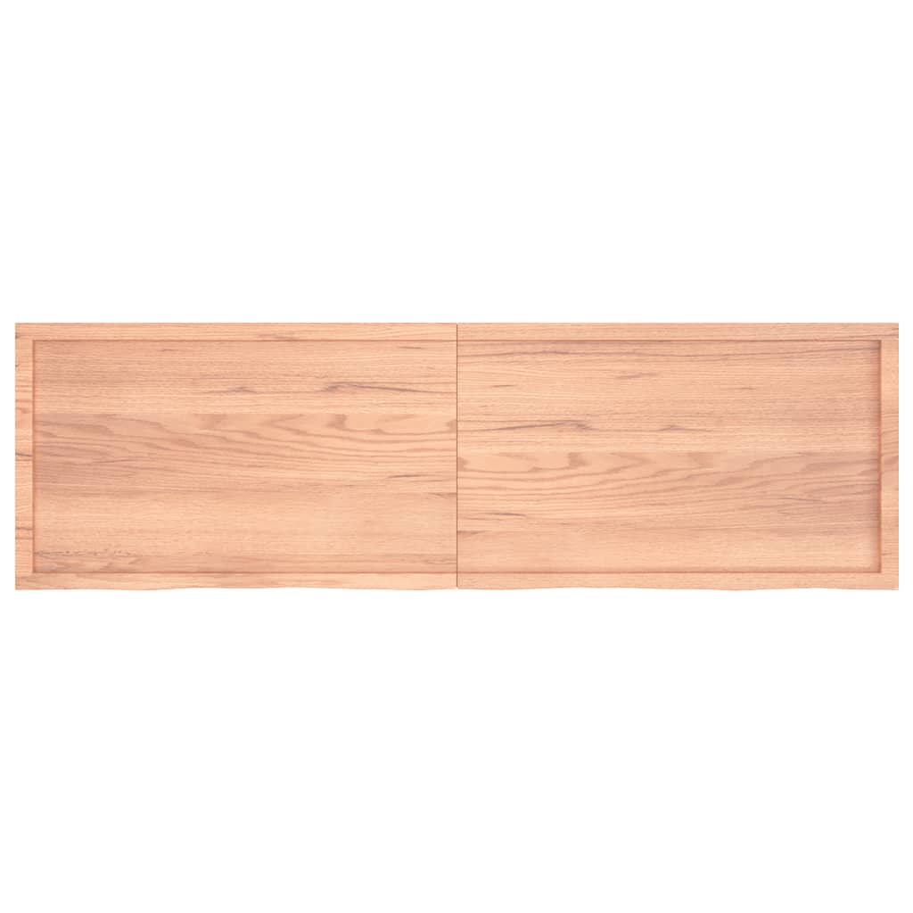 vidaXL Estante pared madera roble tratada marrón claro 200x60x(2-6) cm