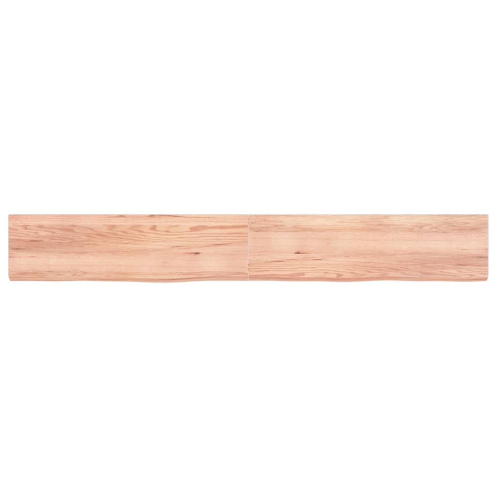 vidaXL Estante pared madera roble tratada marrón claro 220x30x(2-6) cm