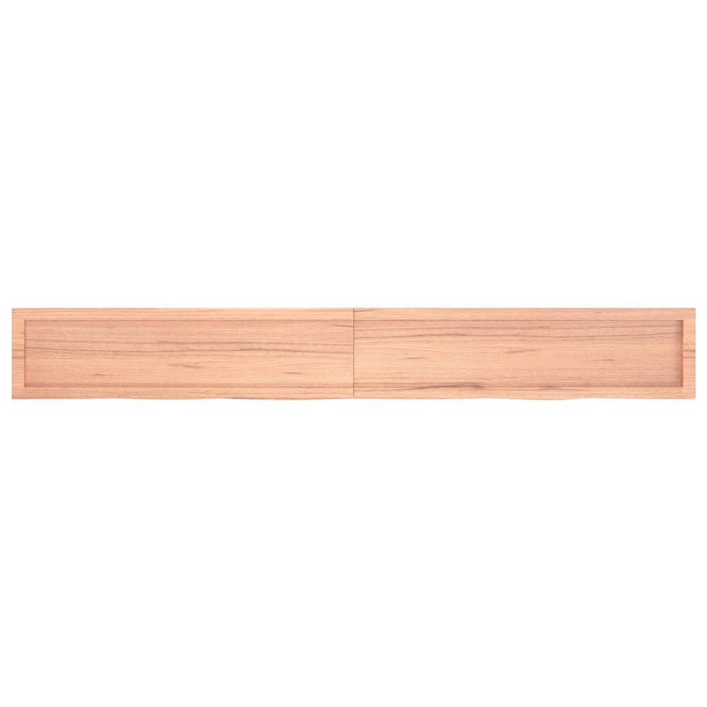 vidaXL Estante pared madera roble tratada marrón claro 220x30x(2-6) cm