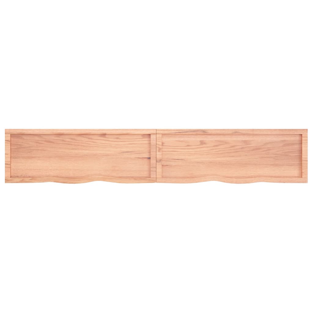 vidaXL Estante pared madera roble tratada marrón claro 220x40x(2-6) cm