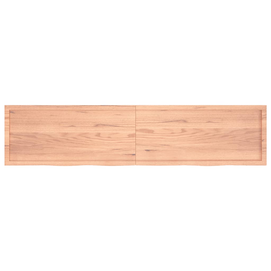 vidaXL Estante pared madera roble tratada marrón claro 220x50x(2-4) cm