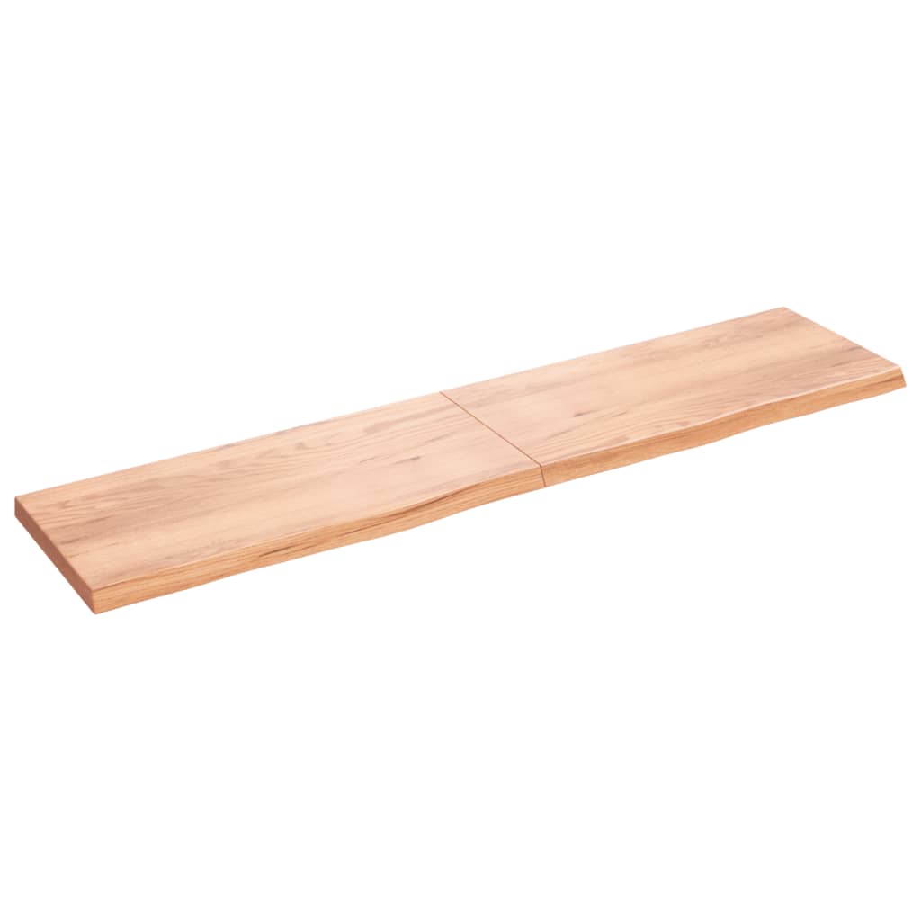 vidaXL Estante pared madera roble tratada marrón claro 220x50x(2-6) cm