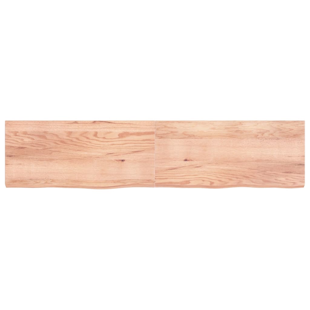 vidaXL Estante pared madera roble tratada marrón claro 220x50x(2-6) cm