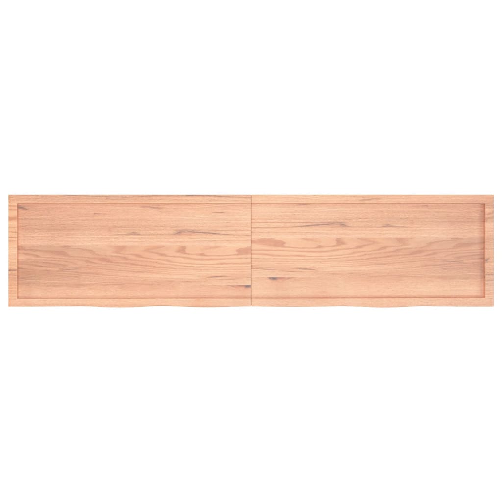 vidaXL Estante pared madera roble tratada marrón claro 220x50x(2-6) cm