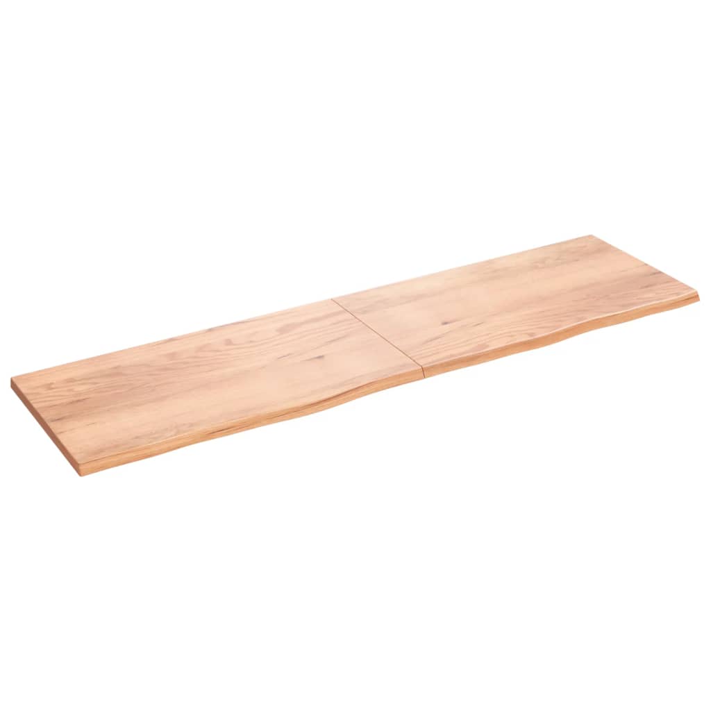 vidaXL Estante pared madera roble tratada marrón claro 220x60x(2-4) cm