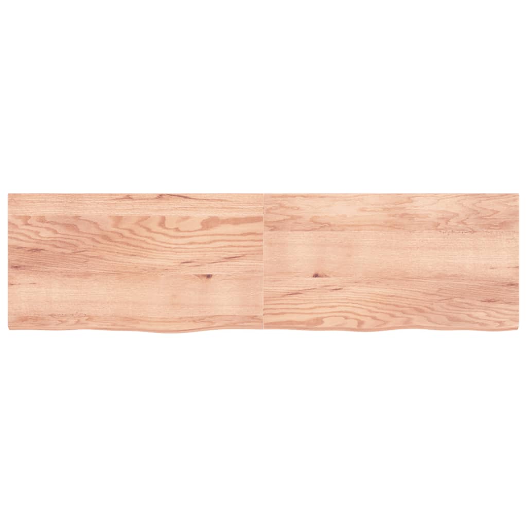 vidaXL Estante pared madera roble tratada marrón claro 220x60x(2-4) cm