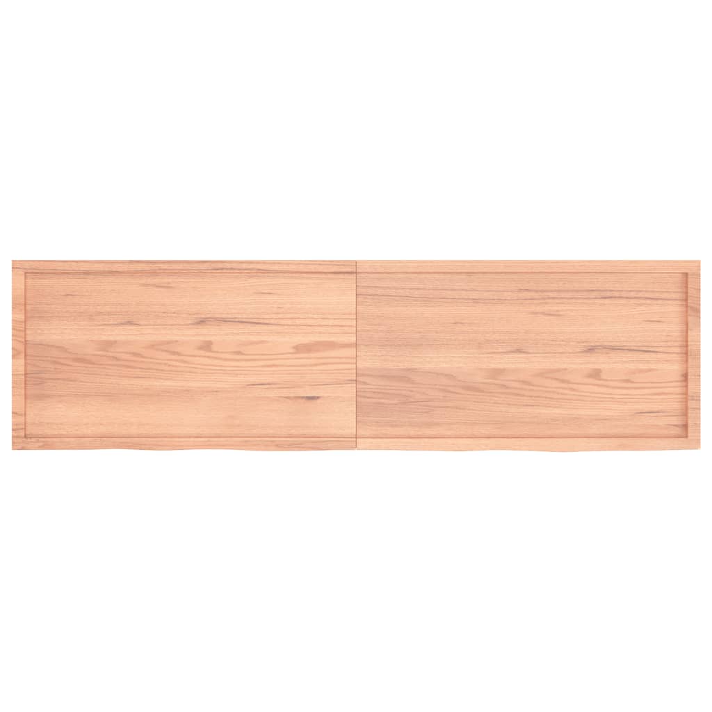 vidaXL Estante pared madera roble tratada marrón claro 220x60x(2-4) cm