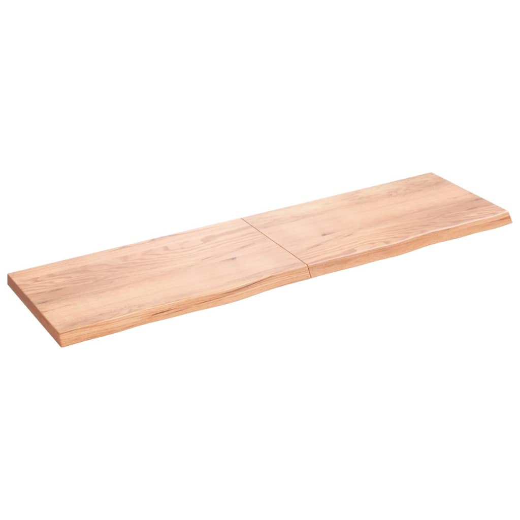 vidaXL Estante pared madera roble tratada marrón claro 220x60x(2-6) cm