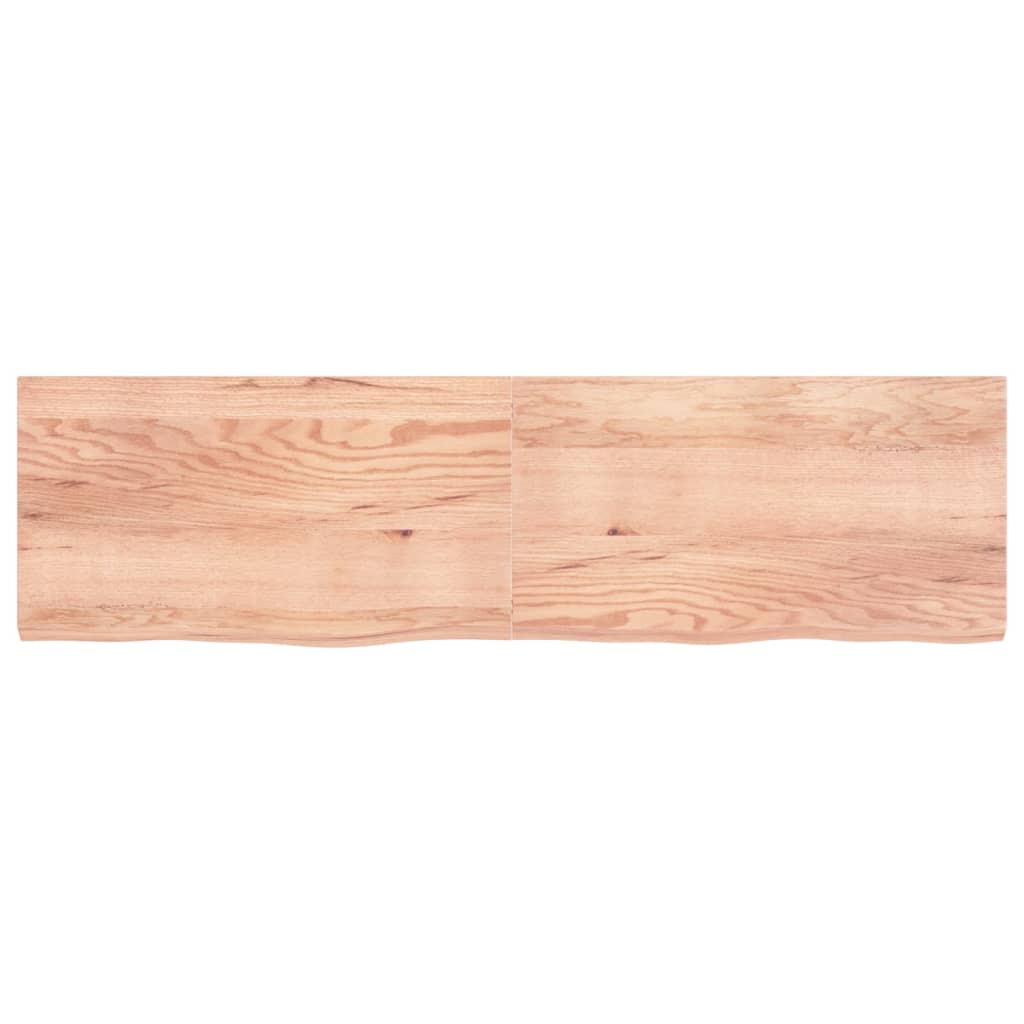 vidaXL Estante pared madera roble tratada marrón claro 220x60x(2-6) cm