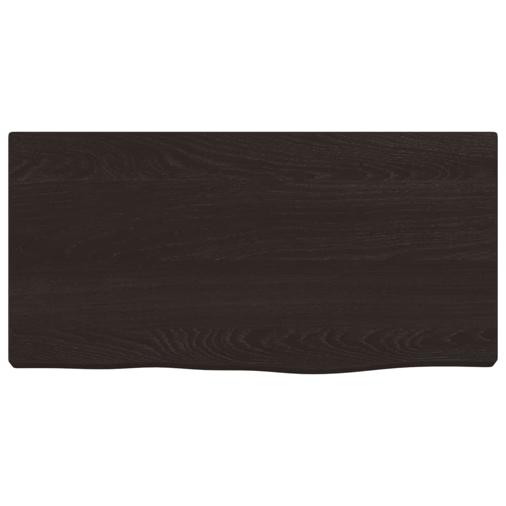 vidaXL Estante de pared madera roble tratada marrón oscuro 40x20x2 cm