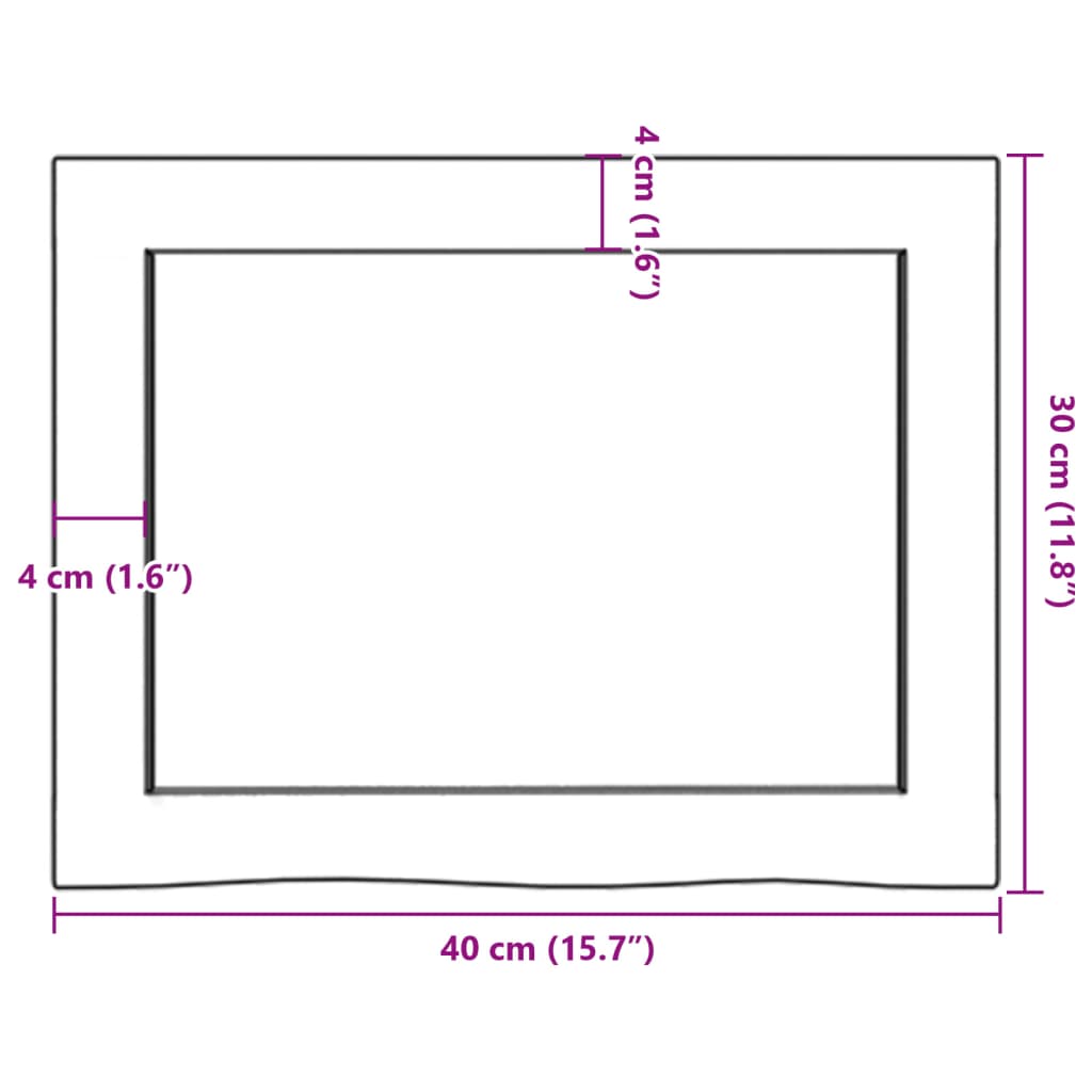 vidaXL Estante pared madera roble tratada marrón oscuro 40x30x(2-4) cm