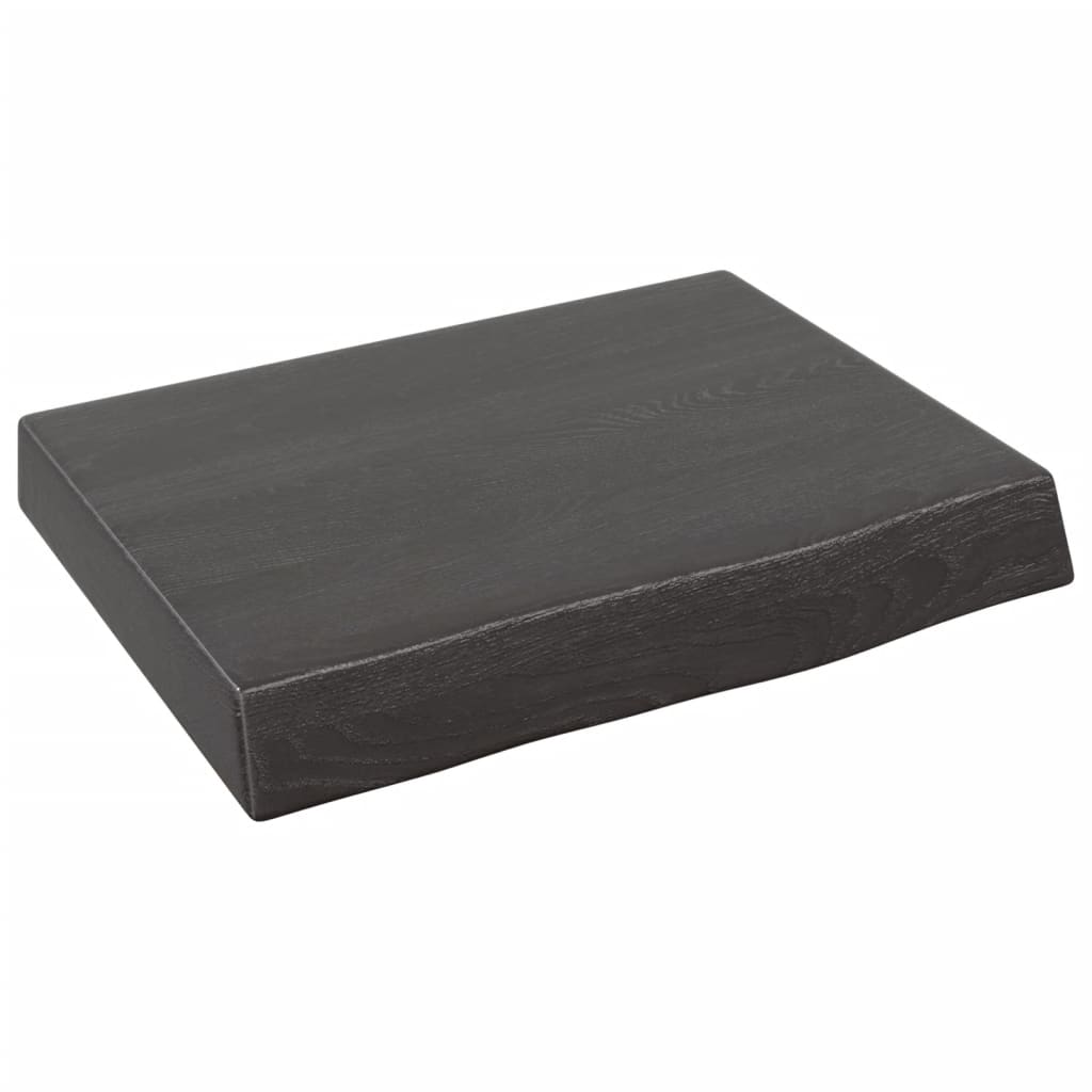 vidaXL Estante pared madera roble tratada marrón oscuro 40x30x(2-6) cm