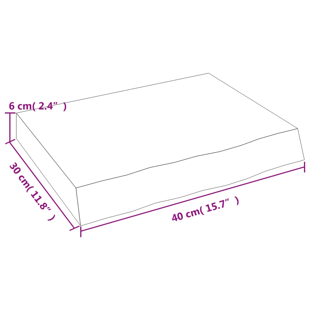 vidaXL Estante pared madera roble tratada marrón oscuro 40x30x(2-6) cm