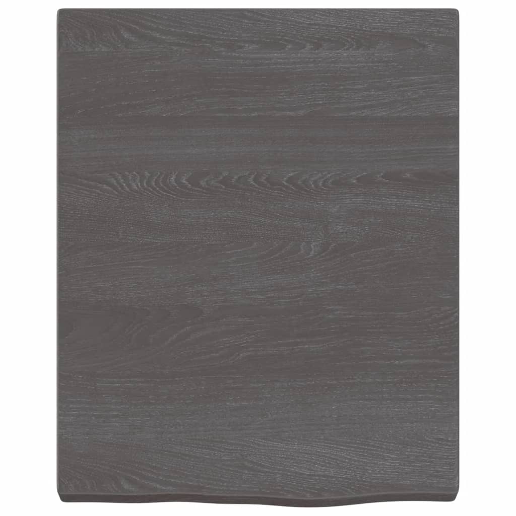 vidaXL Estante pared madera roble tratada marrón oscuro 40x50x(2-4) cm