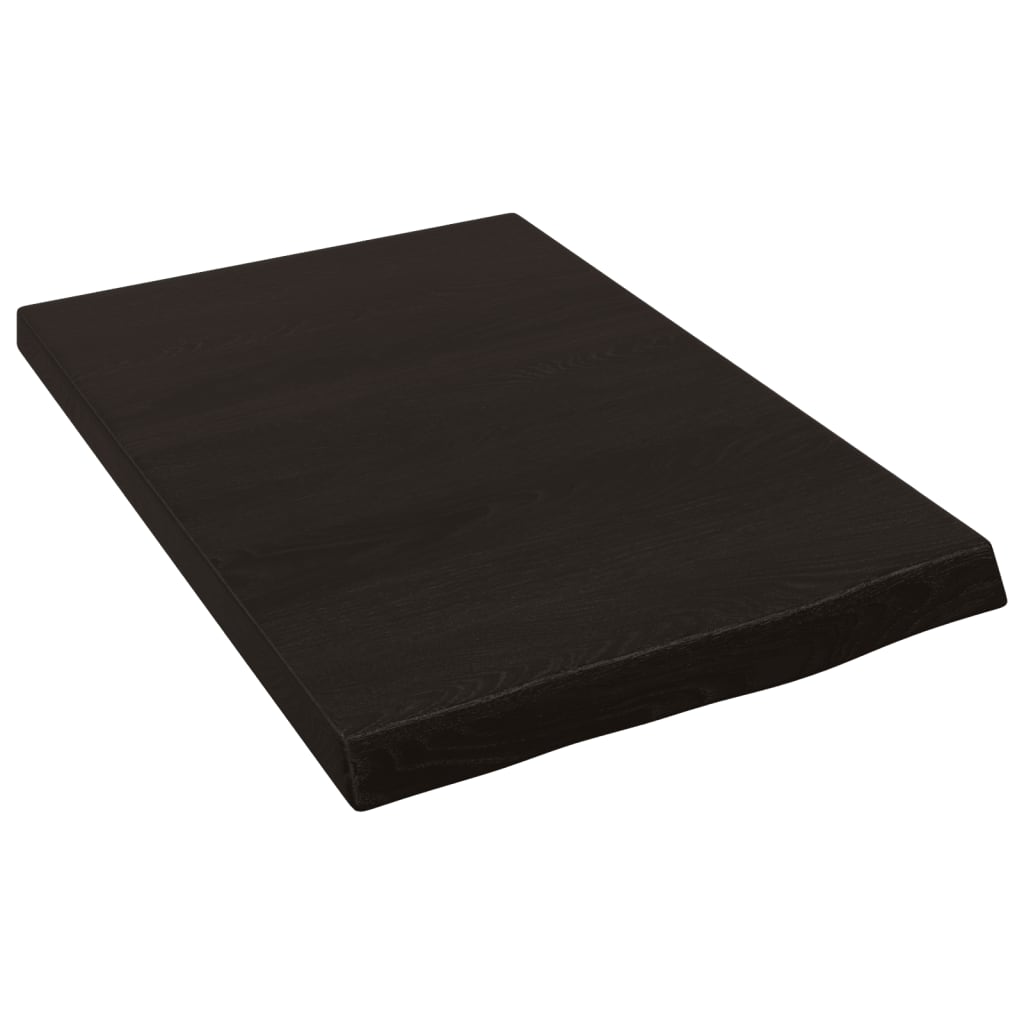 vidaXL Estante pared madera roble tratada marrón oscuro 40x60x(2-4) cm