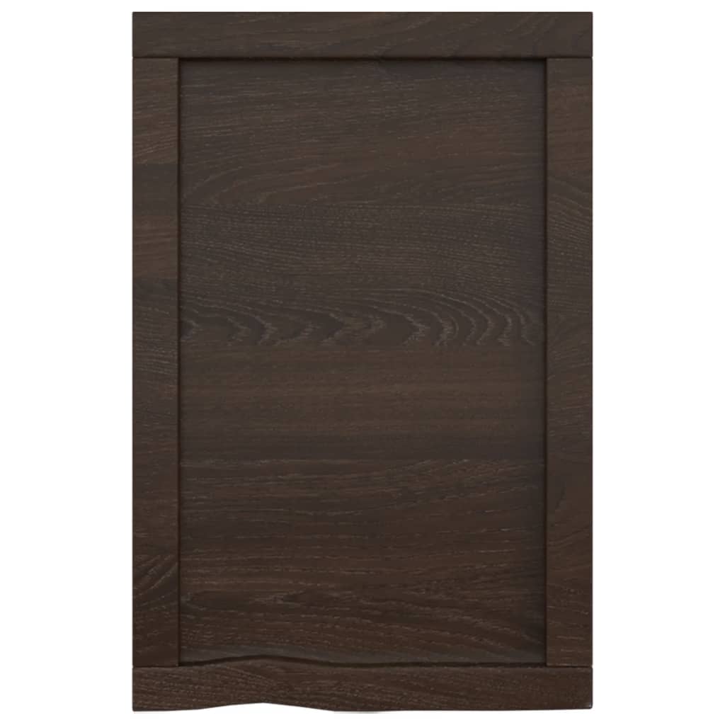 vidaXL Estante pared madera roble tratada marrón oscuro 40x60x(2-4) cm