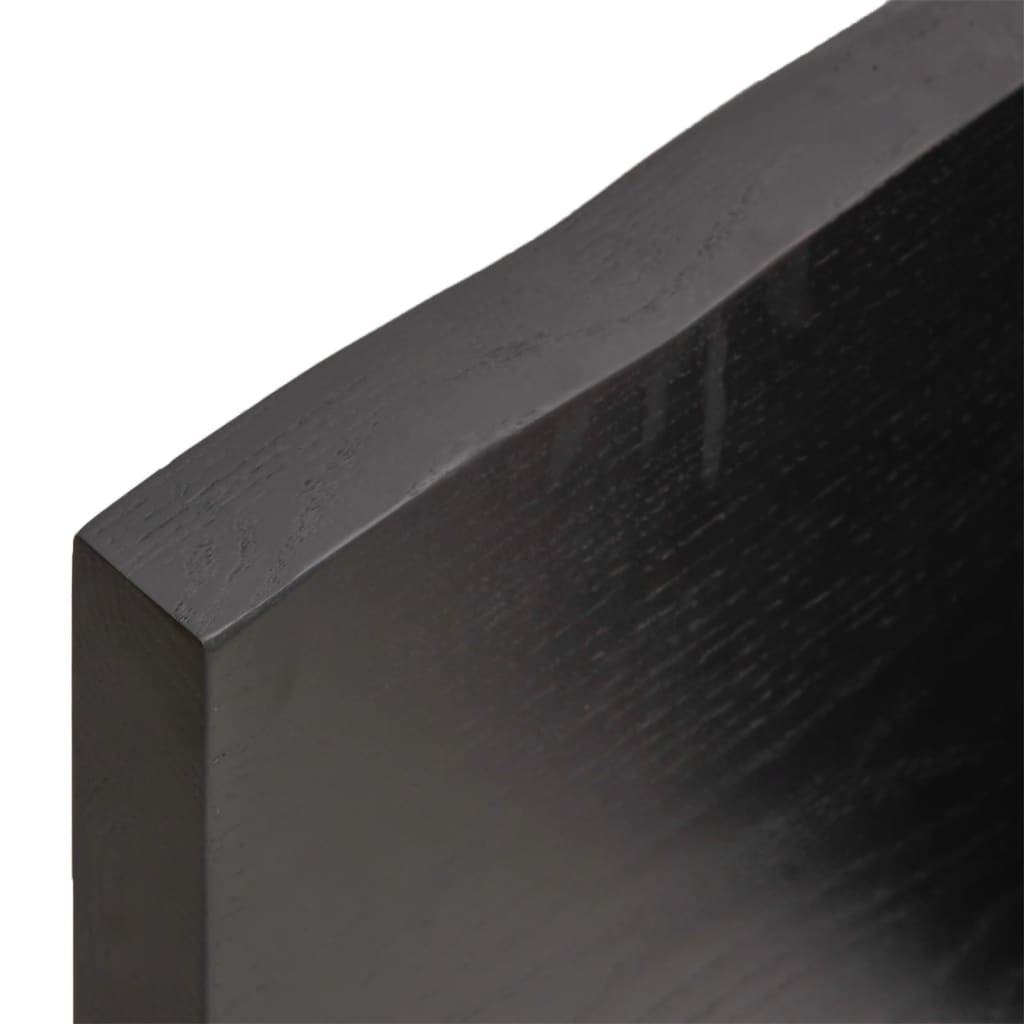 vidaXL Estante pared madera roble tratada marrón oscuro 40x60x(2-4) cm