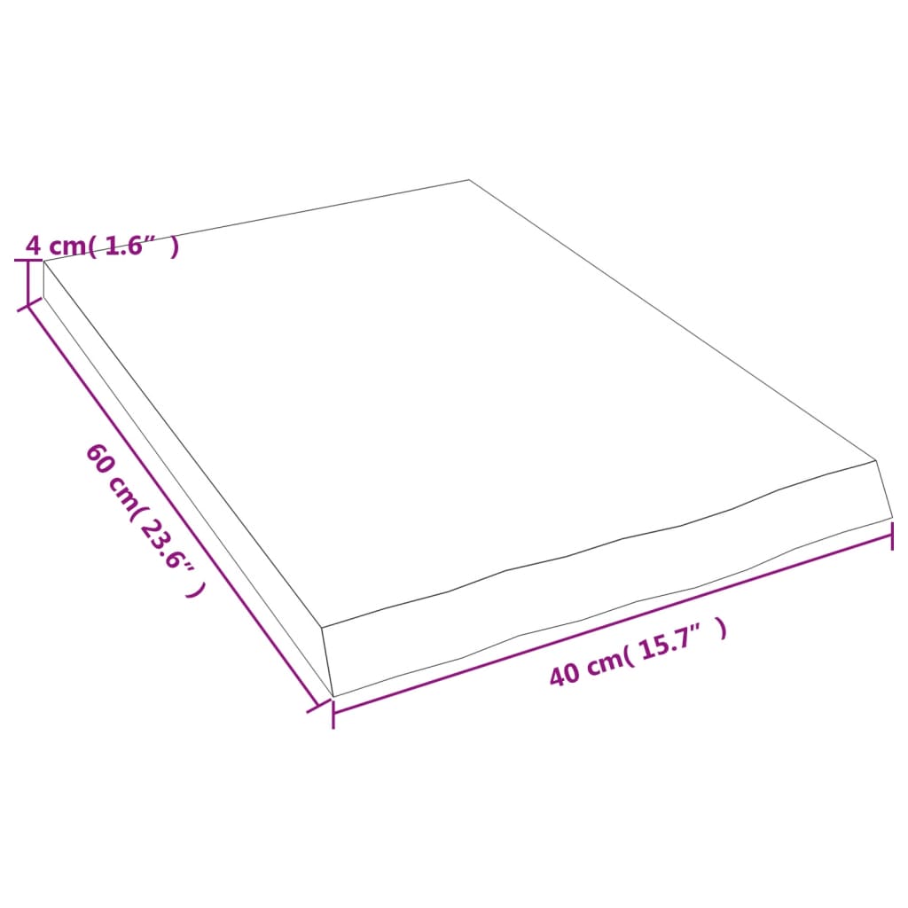 vidaXL Estante pared madera roble tratada marrón oscuro 40x60x(2-4) cm