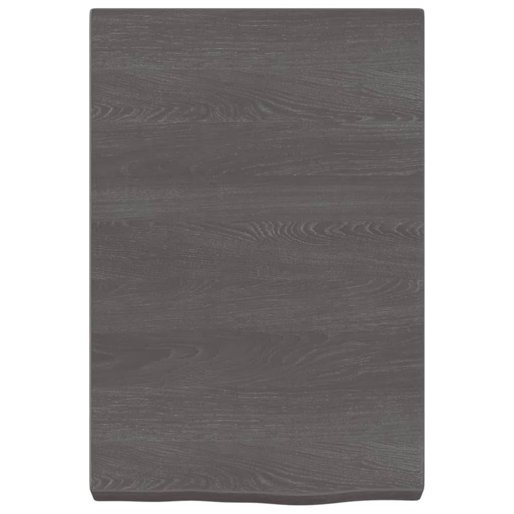 vidaXL Estante pared madera roble tratada marrón oscuro 40x60x(2-6) cm