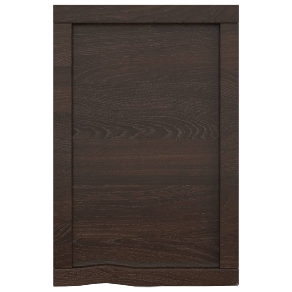 vidaXL Estante pared madera roble tratada marrón oscuro 40x60x(2-6) cm