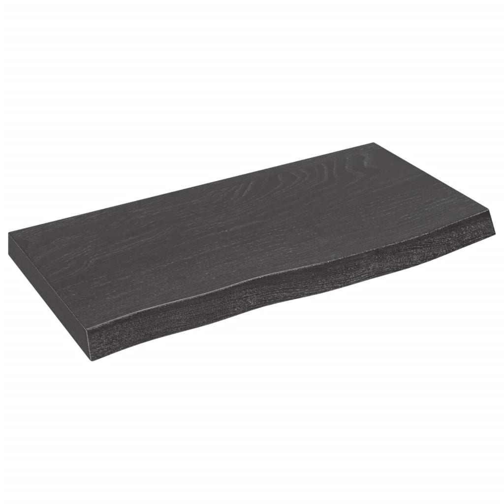 vidaXL Estante pared madera roble tratada marrón oscuro 60x30x(2-4) cm