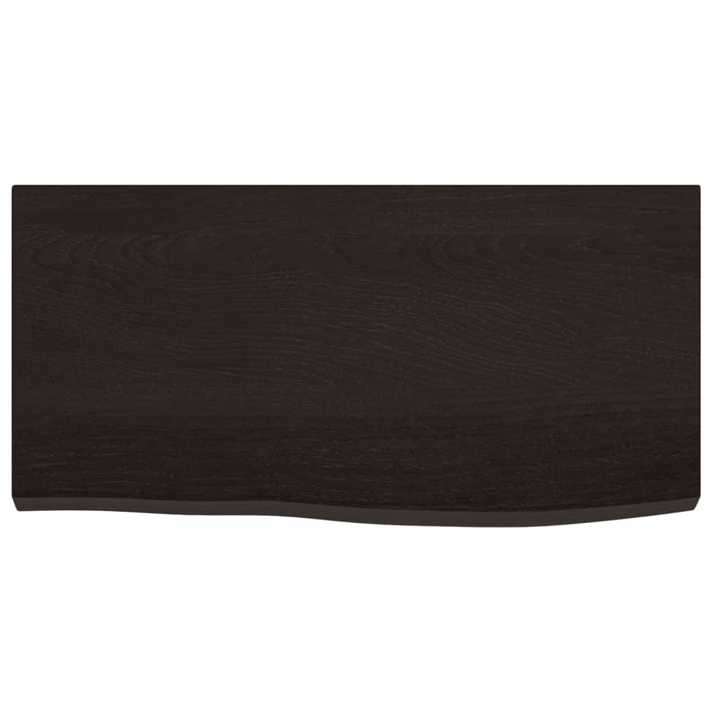 vidaXL Estante pared madera roble tratada marrón oscuro 60x30x(2-4) cm