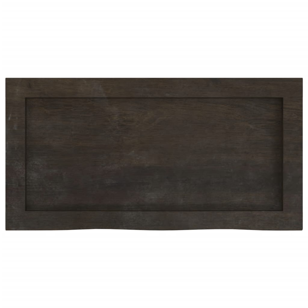 vidaXL Estante pared madera roble tratada marrón oscuro 60x30x(2-4) cm