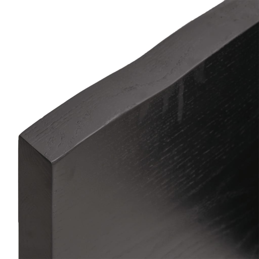 vidaXL Estante pared madera roble tratada marrón oscuro 60x30x(2-4) cm