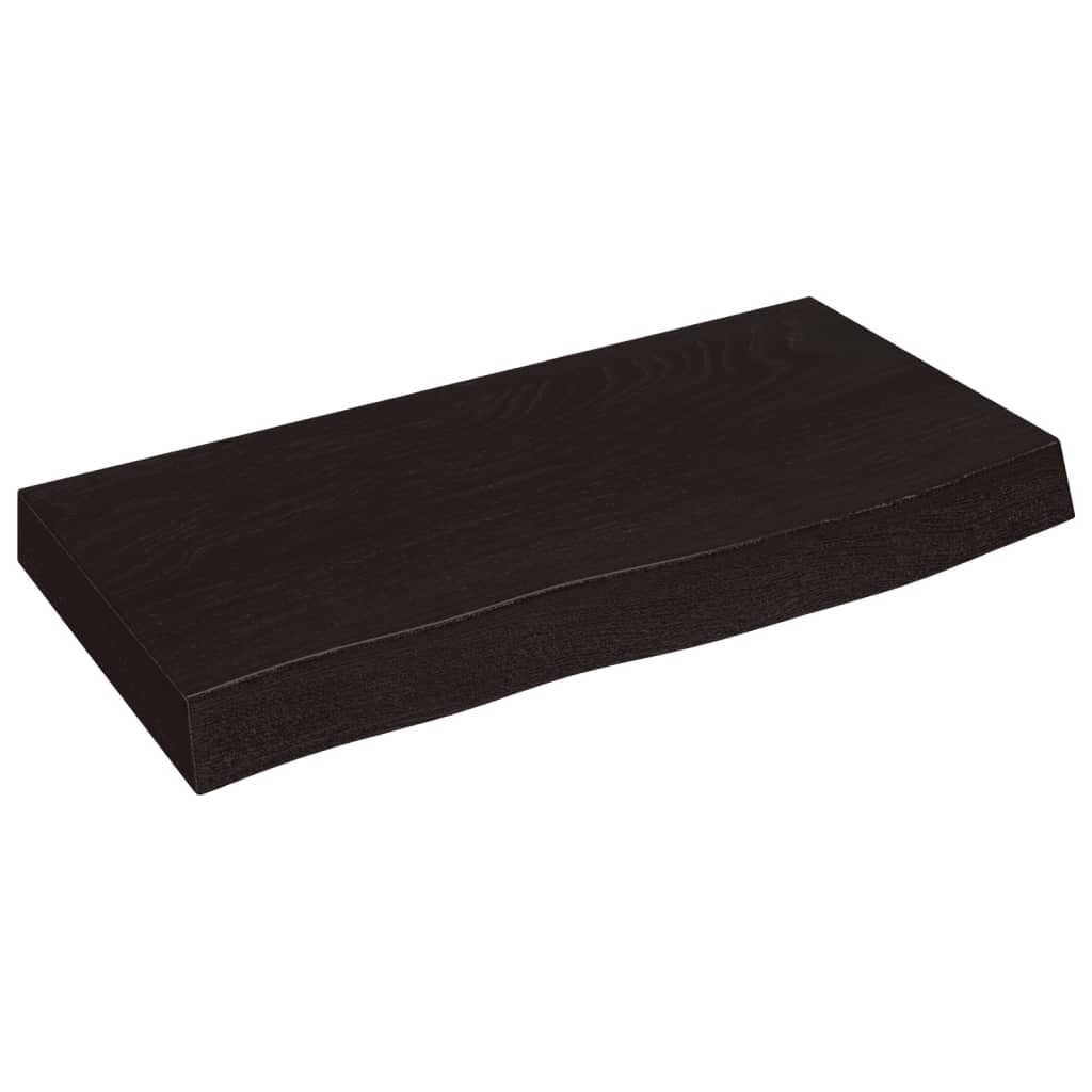 vidaXL Estante pared madera roble tratada marrón oscuro 60x30x(2-6) cm