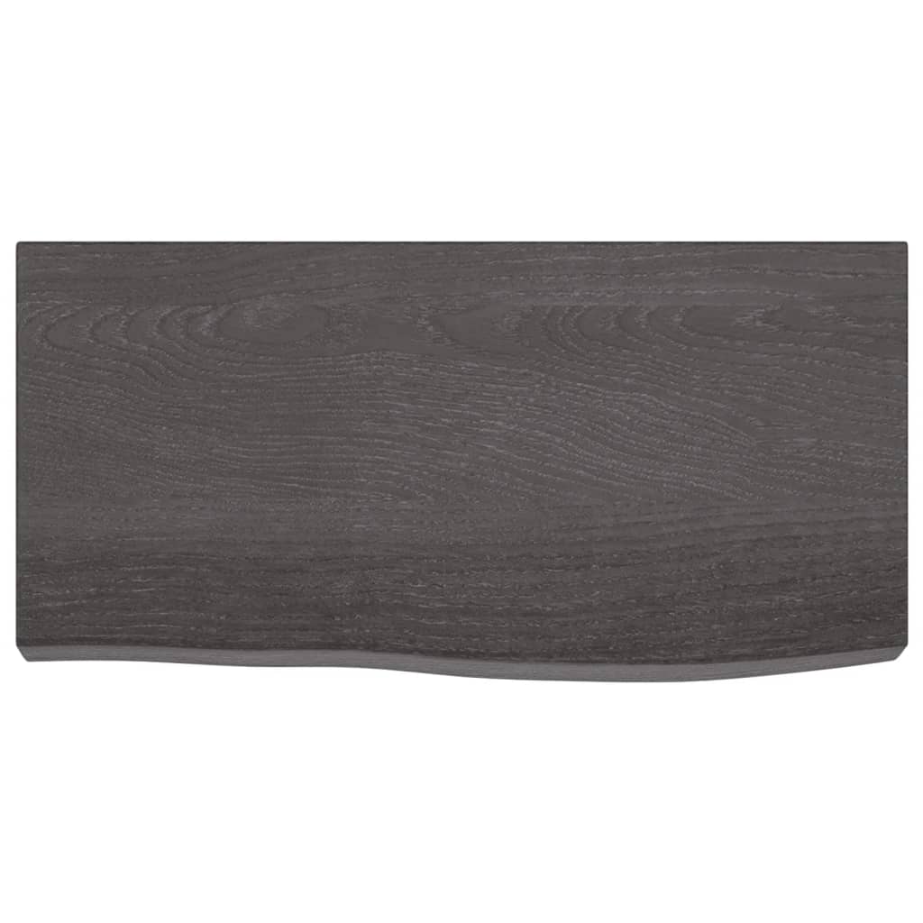 vidaXL Estante pared madera roble tratada marrón oscuro 60x30x(2-6) cm