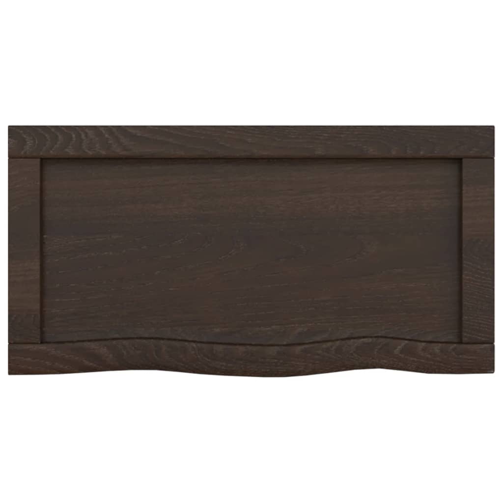 vidaXL Estante pared madera roble tratada marrón oscuro 60x30x(2-6) cm