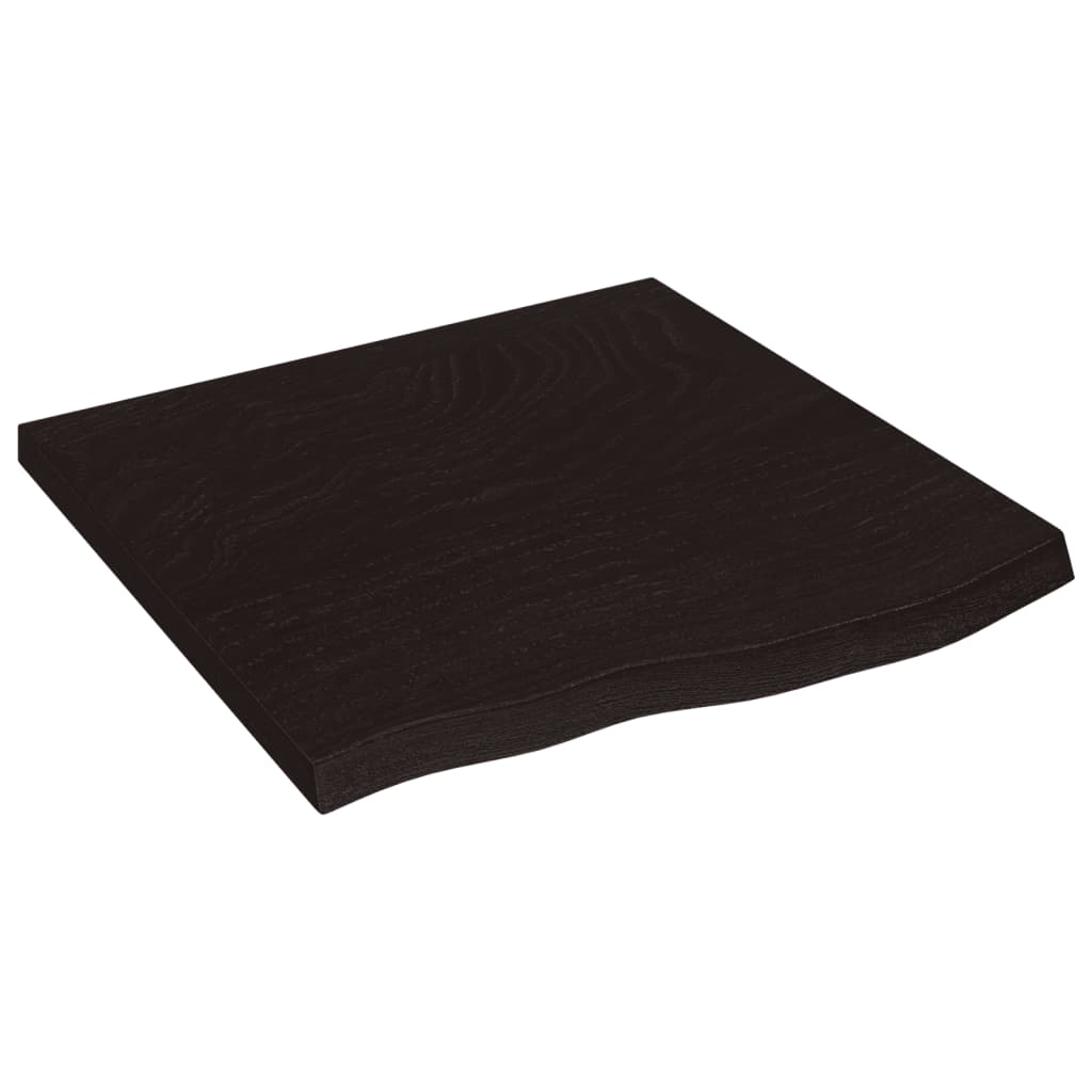 vidaXL Estante pared madera roble tratada marrón oscuro 60x60x(2-4) cm